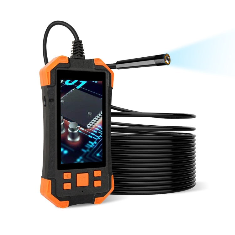 T20 4.3 inch IPS Screen 5.5mm Single Camera IP67 Waterproof Hard Cable Digital Endoscope, Length:1m(Black Orange) -  by PMC Jewellery | Online Shopping South Africa | PMC Jewellery | Buy Now Pay Later Mobicred