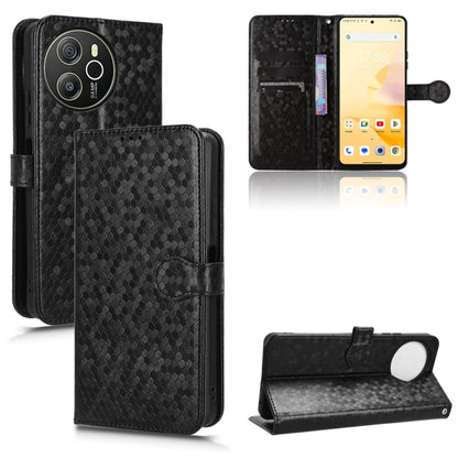 For Blackview Shark 8 Honeycomb Dot Texture Leather Phone Case(Black) - More Brand by PMC Jewellery | Online Shopping South Africa | PMC Jewellery | Buy Now Pay Later Mobicred