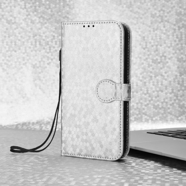 For Blackview Shark 8 Honeycomb Dot Texture Leather Phone Case(Silver) - More Brand by PMC TechLife | Online Shopping South Africa | PMC TechLife | Buy Now Pay Later Mobicred