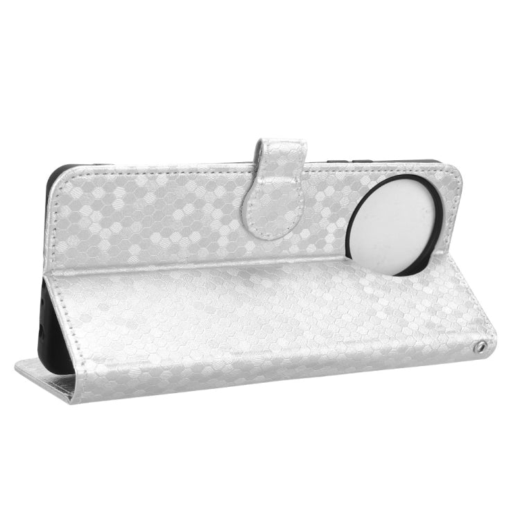 For Blackview Shark 8 Honeycomb Dot Texture Leather Phone Case(Silver) - More Brand by PMC TechLife | Online Shopping South Africa | PMC TechLife | Buy Now Pay Later Mobicred