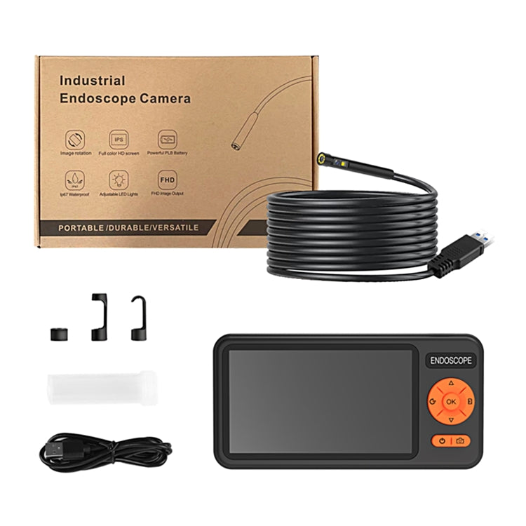 T29 5 inch IPS Screen 7.9mm Triple Lens IP67 Waterproof Industrial Endoscope With Bracket, Length:5m -  by PMC Jewellery | Online Shopping South Africa | PMC Jewellery | Buy Now Pay Later Mobicred