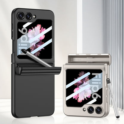 For Samsung Galaxy Z Flip6 GKK Integrated Magnetic Full Coverage Flip Phone Case with Pen Box+Pen(Black) - Galaxy Z Flip6 5G Cases by GKK | Online Shopping South Africa | PMC Jewellery | Buy Now Pay Later Mobicred