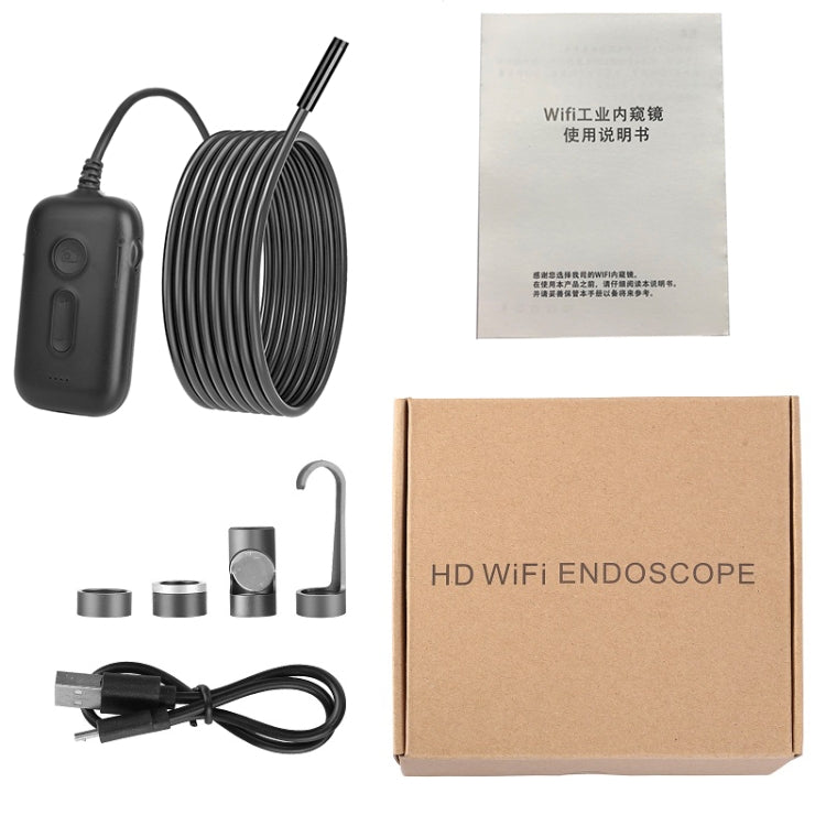 Y15 3.9mm Single Camera WiFi Connected Hard Cable HD Industrial Endoscope, Length:3.5m(Black) -  by PMC Jewellery | Online Shopping South Africa | PMC Jewellery | Buy Now Pay Later Mobicred