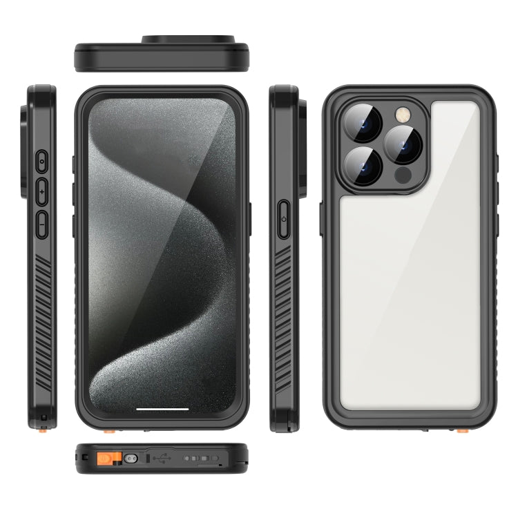 For iPhone 15 Pro RedPepper Shockproof IP68 Waterproof PC + TPU Protective Case(Black) - iPhone 15 Pro Cases by RedPepper | Online Shopping South Africa | PMC Jewellery | Buy Now Pay Later Mobicred