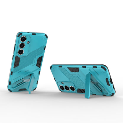 For Samsung Galaxy S25+ 5G Punk Armor 2 in 1 PC + TPU Shockproof Phone Case with Invisible Holder(Blue) - Galaxy S25+ 5G Cases by PMC Jewellery | Online Shopping South Africa | PMC Jewellery | Buy Now Pay Later Mobicred