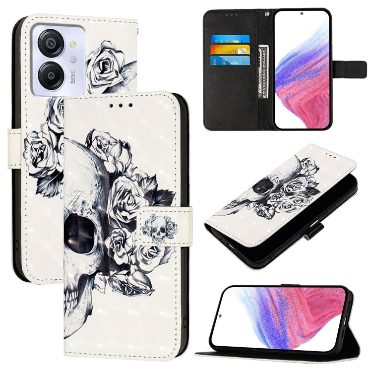 For Blackview Color 8 3D Painting Horizontal Flip Leather Phone Case(Skull) - More Brand by PMC Jewellery | Online Shopping South Africa | PMC Jewellery | Buy Now Pay Later Mobicred