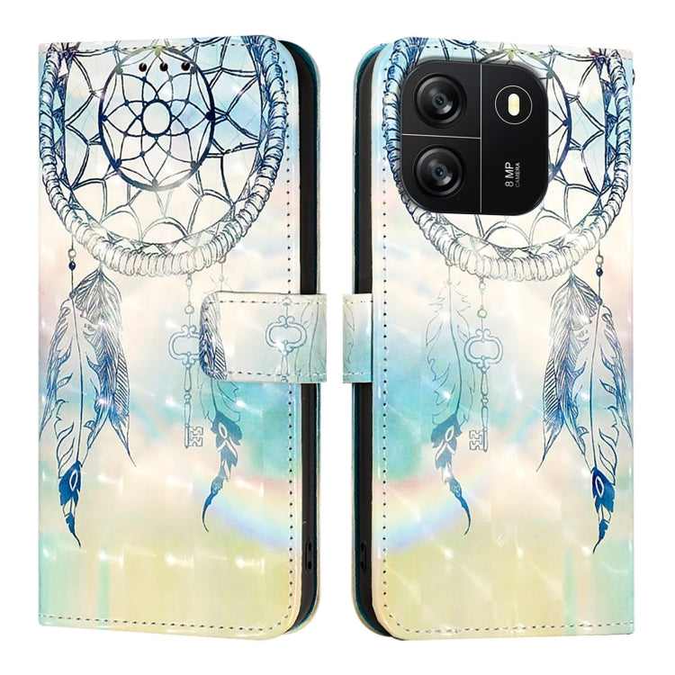 For Blackview Wave 6C 3D Painting Horizontal Flip Leather Phone Case(Dream Wind Chimes) - More Brand by PMC Jewellery | Online Shopping South Africa | PMC Jewellery | Buy Now Pay Later Mobicred