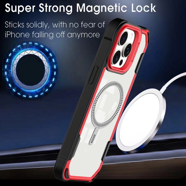 For iPhone 16 Transparent Acrylic MagSafe Lens Holder Phone Case(Blue) - iPhone 16 Cases by PMC TechLife | Online Shopping South Africa | PMC TechLife | Buy Now Pay Later Mobicred