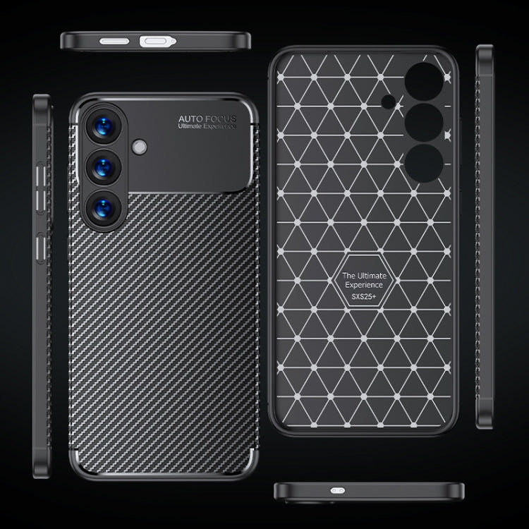 For Samsung Galaxy S25 5G Carbon Fiber Texture Shockproof TPU Phone Case(Black) - Galaxy S25 5G Cases by PMC Jewellery | Online Shopping South Africa | PMC Jewellery | Buy Now Pay Later Mobicred