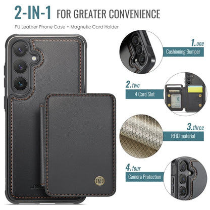 For Samsung Galaxy S24+ 5G JEEHOOD J05 Business Magnetic Style RFID Leather Phone Case(Black) - Galaxy S24+ 5G Cases by JEEHOOD | Online Shopping South Africa | PMC Jewellery | Buy Now Pay Later Mobicred