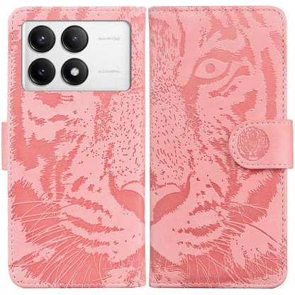 For Redmi K70 / K70 Pro Tiger Embossing Pattern Flip Leather Phone Case(Pink) - K70 Cases by PMC Jewellery | Online Shopping South Africa | PMC Jewellery | Buy Now Pay Later Mobicred