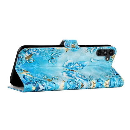 For Samsung Galaxy S25+ 5G Oil Embossed 3D Drawing Leather Phone Case(Blue Butterflies) - Galaxy S25+ 5G Cases by PMC Jewellery | Online Shopping South Africa | PMC Jewellery | Buy Now Pay Later Mobicred