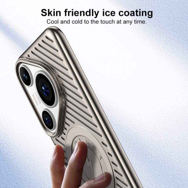 For Huawei Pura 70 Pro / 70 Pro+ Ice Armor Cooling MagSafe Skin Feel Phone Case(Black Grey) - Huawei Cases by PMC Jewellery | Online Shopping South Africa | PMC Jewellery | Buy Now Pay Later Mobicred