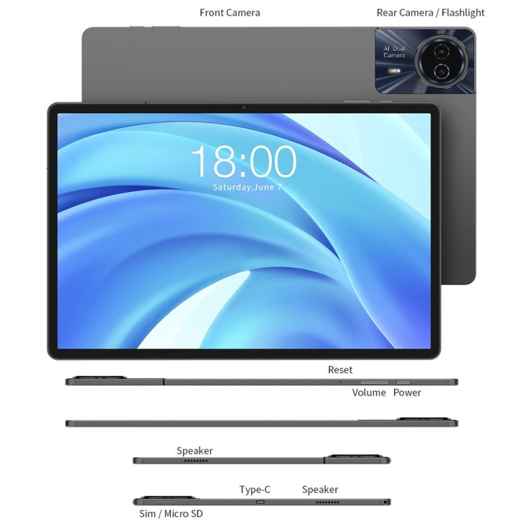 Teclast T50HD Tablet PC 11 inch, 6GB+256GB,  Android 14 Unisoc T606 Octa Core, 4G LTE Dual SIM - TECLAST by TECLAST | Online Shopping South Africa | PMC Jewellery | Buy Now Pay Later Mobicred