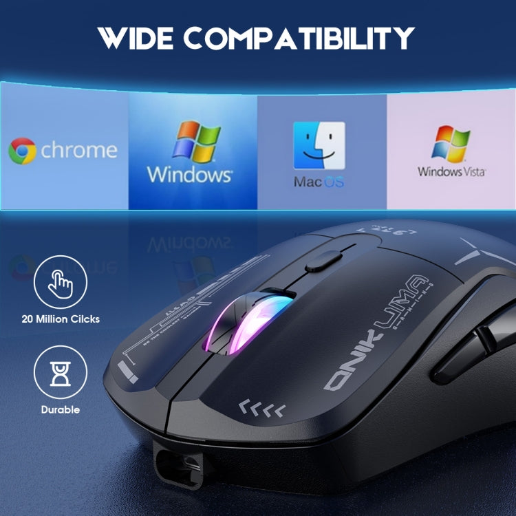 ONIKUMA CW917 RGB 4800DPI Dual Mode Wired + 2.4GHz Wireless Mouse(Black) - Wireless Mice by ONIKUMA | Online Shopping South Africa | PMC Jewellery | Buy Now Pay Later Mobicred