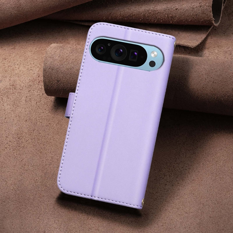 For Google Pixel 9 Pro Square Texture Leather Phone Case(Purple) - Google Cases by PMC Jewellery | Online Shopping South Africa | PMC Jewellery | Buy Now Pay Later Mobicred