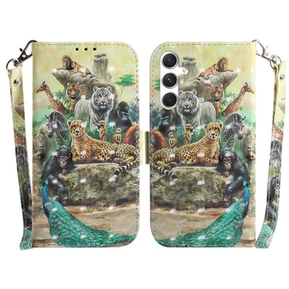 For Samsung Galaxy S25+ 5G 3D Colored Horizontal Flip Leather Phone Case(Zoo) - Galaxy S25+ 5G Cases by PMC Jewellery | Online Shopping South Africa | PMC Jewellery | Buy Now Pay Later Mobicred