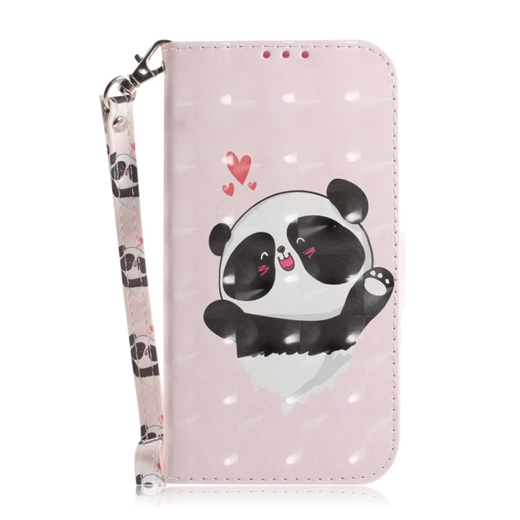 For Samsung Galaxy S25+ 5G 3D Colored Horizontal Flip Leather Phone Case(Heart Panda) - Galaxy S25+ 5G Cases by PMC Jewellery | Online Shopping South Africa | PMC Jewellery | Buy Now Pay Later Mobicred