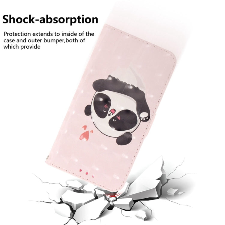 For Samsung Galaxy S25+ 5G 3D Colored Horizontal Flip Leather Phone Case(Heart Panda) - Galaxy S25+ 5G Cases by PMC Jewellery | Online Shopping South Africa | PMC Jewellery | Buy Now Pay Later Mobicred