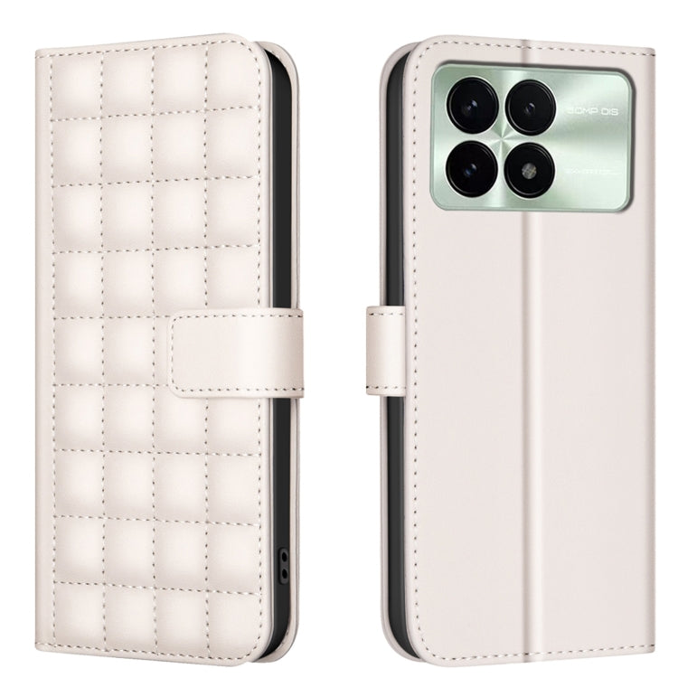 For Redmi K70 / K70 Pro Square Texture Leather Phone Case(Beige) - Xiaomi Cases by PMC Jewellery | Online Shopping South Africa | PMC Jewellery | Buy Now Pay Later Mobicred