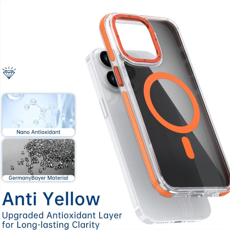 For iPhone 16 Plus Magsafe Dual-Color Transparent Black Full Coverage Phone Case(Gray) - iPhone 16 Plus Cases by PMC TechLife | Online Shopping South Africa | PMC TechLife | Buy Now Pay Later Mobicred