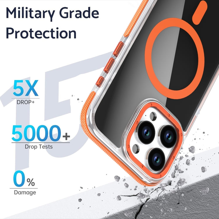 For iPhone 16 Plus Magsafe Dual-Color Transparent Black Full Coverage Phone Case(Gray) - iPhone 16 Plus Cases by PMC TechLife | Online Shopping South Africa | PMC TechLife | Buy Now Pay Later Mobicred