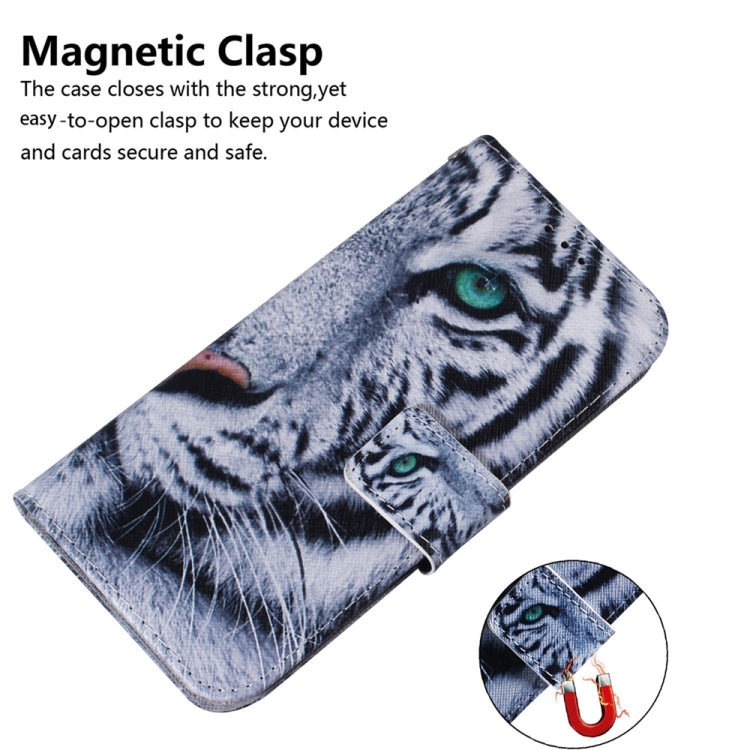 For Samsung Galaxy S25+ 5G Coloured Drawing Flip Leather Phone Case(Tiger) - Galaxy S25+ 5G Cases by PMC Jewellery | Online Shopping South Africa | PMC Jewellery | Buy Now Pay Later Mobicred