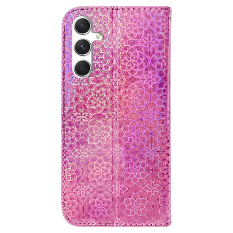 For Samsung Galaxy S25 5G Colorful Magnetic Buckle Leather Phone Case(Pink) - Galaxy S25 5G Cases by PMC Jewellery | Online Shopping South Africa | PMC Jewellery | Buy Now Pay Later Mobicred