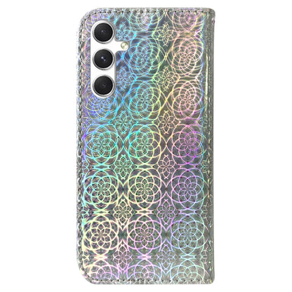 For Samsung Galaxy S25+ 5G Colorful Magnetic Buckle Leather Phone Case(Silver) - Galaxy S25+ 5G Cases by PMC Jewellery | Online Shopping South Africa | PMC Jewellery | Buy Now Pay Later Mobicred