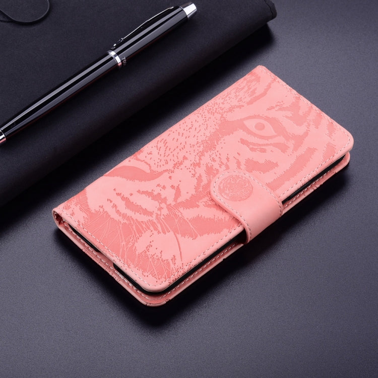 For Samsung Galaxy S25+ 5G Tiger Embossing Pattern Flip Leather Phone Case(Pink) - Galaxy S25+ 5G Cases by PMC Jewellery | Online Shopping South Africa | PMC Jewellery | Buy Now Pay Later Mobicred