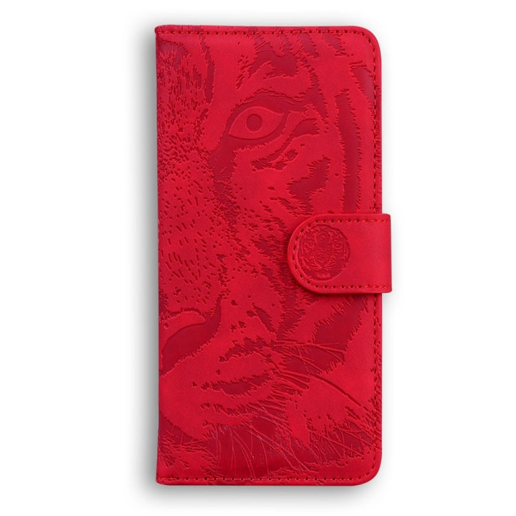 For Samsung Galaxy S25 Ultra 5G Tiger Embossing Pattern Flip Leather Phone Case(Red) - Galaxy S25 Ultra 5G Cases by PMC Jewellery | Online Shopping South Africa | PMC Jewellery | Buy Now Pay Later Mobicred