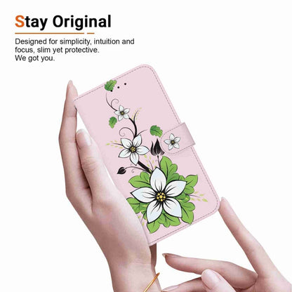 For Samsung Galaxy S25+ 5G Crystal Texture Colored Drawing Leather Phone Case(Lily) - Galaxy S25+ 5G Cases by PMC Jewellery | Online Shopping South Africa | PMC Jewellery | Buy Now Pay Later Mobicred