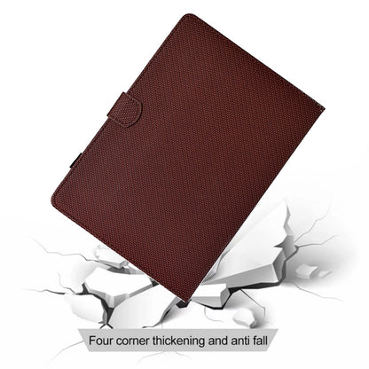 For Samsung Galaxy Tab S9 / S9 FE Solid Color Fiber Texture Smart Tablet Leather Case(Brown) - Galaxy Tab S9 Cases by PMC Jewellery | Online Shopping South Africa | PMC Jewellery | Buy Now Pay Later Mobicred