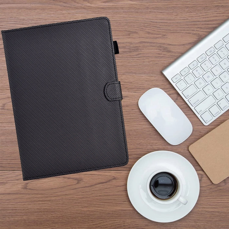 For Lenovo Tab M11 / Xiaoxin Pad 2024 Solid Color Fiber Texture Smart Tablet Leather Case(Black) - free shipping - PMC Jewellery - Order now!