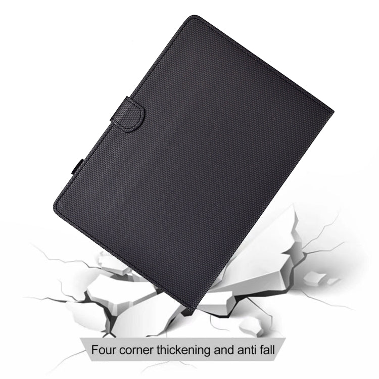 For Lenovo Tab M11 / Xiaoxin Pad 2024 Solid Color Fiber Texture Smart Tablet Leather Case(Black) - free shipping - PMC Jewellery - Order now!