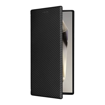 For Samsung Galaxy S25 Ultra 5G Carbon Fiber Texture Flip Leather Phone Case(Black) - Galaxy S25 Ultra 5G Cases by PMC Jewellery | Online Shopping South Africa | PMC Jewellery | Buy Now Pay Later Mobicred