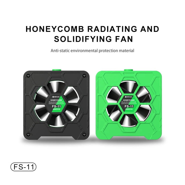 Mijing FS-11 Cooling + UV Curing + Smoke Extraction Honeycomb Radiating Fan(Green) - Others by MIJING | Online Shopping South Africa | PMC Jewellery | Buy Now Pay Later Mobicred