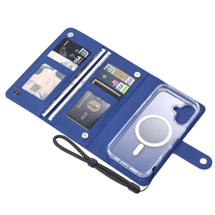 For iPhone 15 Pro Max ViLi GHA-C Series RFID MagSafe Magnetic Flip Leather Phone Case(Blue) - iPhone 15 Pro Max Cases by ViLi | Online Shopping South Africa | PMC Jewellery | Buy Now Pay Later Mobicred