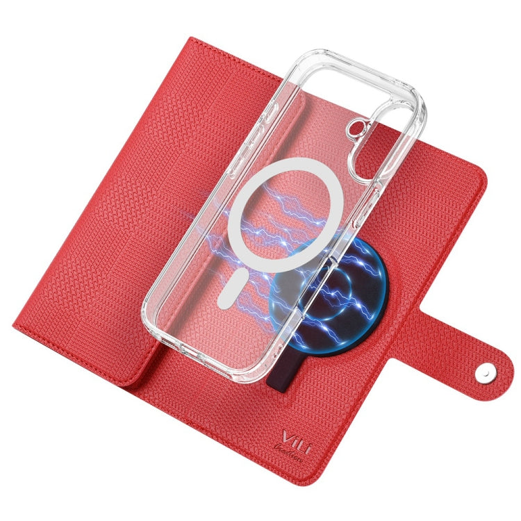 For iPhone 14 Pro ViLi GHA-C Series RFID MagSafe Magnetic Flip Leather Phone Case(Red) - iPhone 14 Pro Cases by ViLi | Online Shopping South Africa | PMC Jewellery | Buy Now Pay Later Mobicred