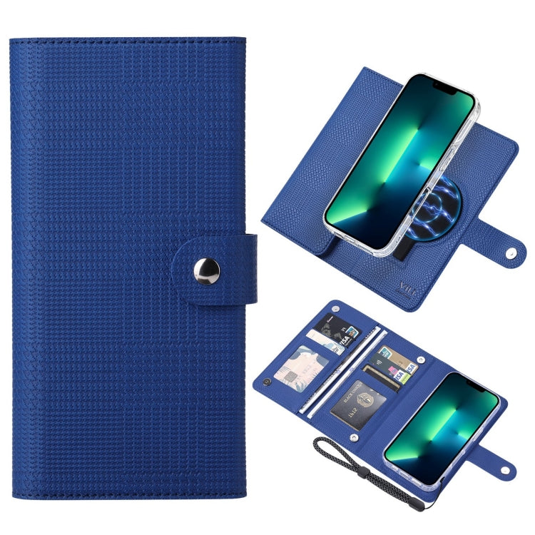 For iPhone 13 Pro ViLi GHA-C Series RFID MagSafe Magnetic Flip Leather Phone Case(Blue) - free shipping - PMC Jewellery - Order now!