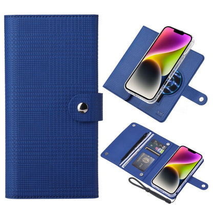 For iPhone 14 Plus ViLi GHB-C Series RFID MagSafe Magnetic Flip Leather Phone Case(Blue) - iPhone 14 Plus Cases by ViLi | Online Shopping South Africa | PMC Jewellery | Buy Now Pay Later Mobicred