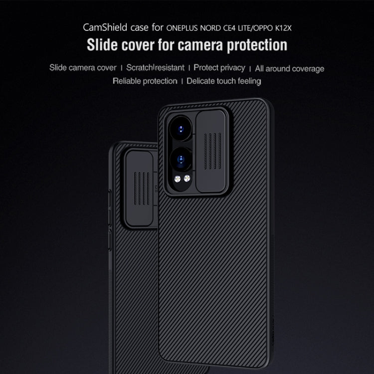 For OnePlus Nord CE4 Lite / OPPO K12x NILLKIN Black Mirror Series Camshield PC Phone Case(Blue) - OnePlus Cases by NILLKIN | Online Shopping South Africa | PMC Jewellery | Buy Now Pay Later Mobicred