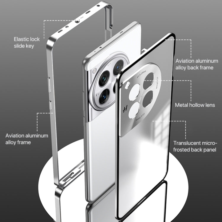 For OnePlus 13 Snap Buckle Single-sided Metal Frame Frosted Phone Case(Space Black) - OnePlus Cases by PMC TechLife | Online Shopping South Africa | PMC TechLife | Buy Now Pay Later Mobicred