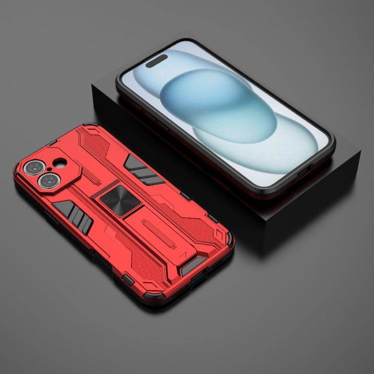 For iPhone 16 Plus Supersonic PC + TPU Holder Phone Case(Red) - iPhone 16 Plus Cases by PMC TechLife | Online Shopping South Africa | PMC TechLife | Buy Now Pay Later Mobicred