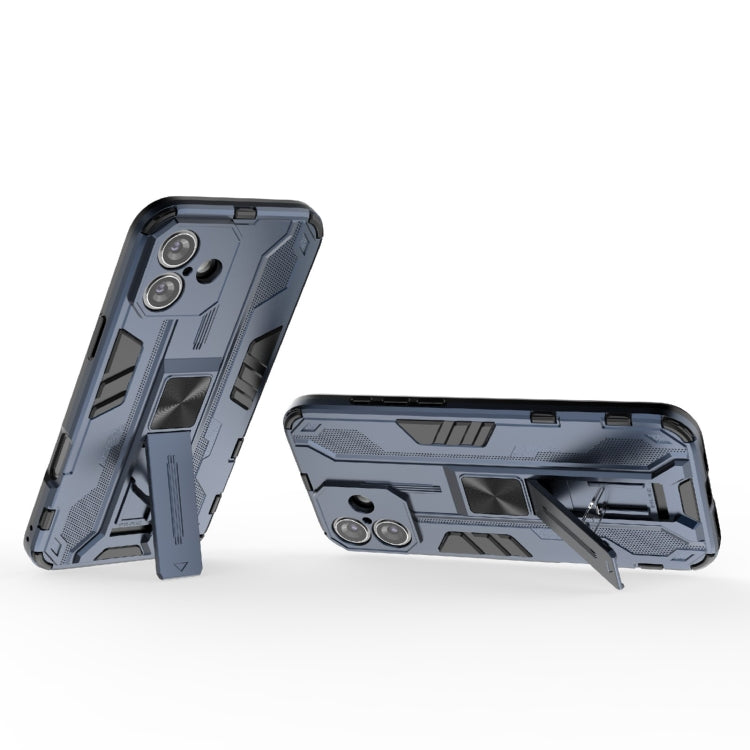 For iPhone 16 Plus Supersonic PC + TPU Holder Phone Case(Blue) - iPhone 16 Plus Cases by PMC TechLife | Online Shopping South Africa | PMC TechLife | Buy Now Pay Later Mobicred