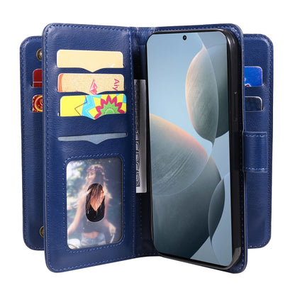 For Redmi K70 Multi-Function Wallet 10 Card Slots Leather Phone Case(Dark Blue) - K70 Cases by PMC Jewellery | Online Shopping South Africa | PMC Jewellery | Buy Now Pay Later Mobicred