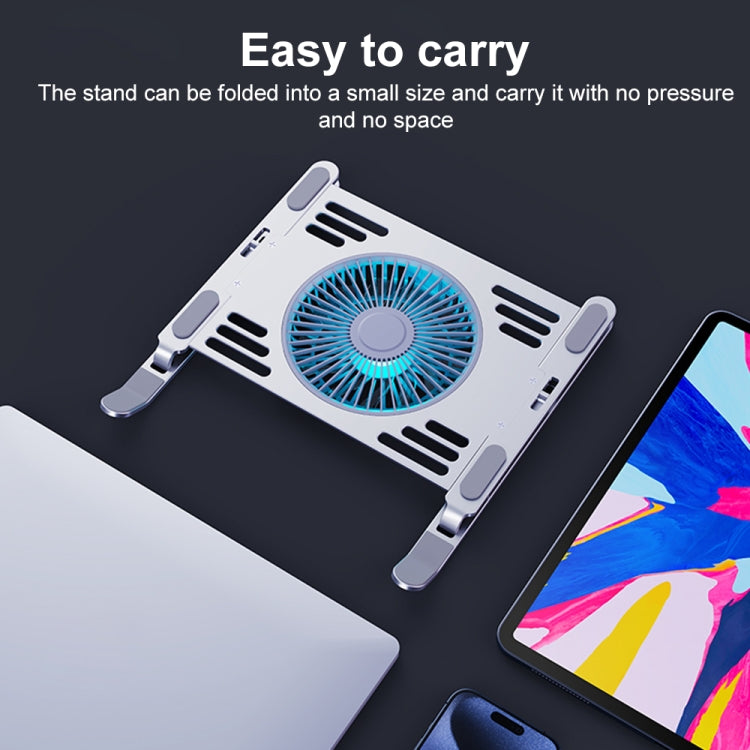 R- JUST HZ44 Aluminum Alloy Laptop Cooling Stand(Black) - free shipping - PMC Jewellery - Order now!
