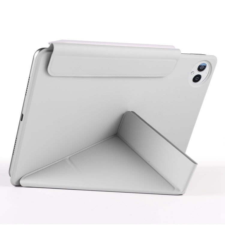For Huawei MatePad Pro 12.2 2024 Fixed Buckle Magnetic Deformation Leather Tablet Case(Grey) - Huawei by PMC TechLife | Online Shopping South Africa | PMC TechLife | Buy Now Pay Later Mobicred