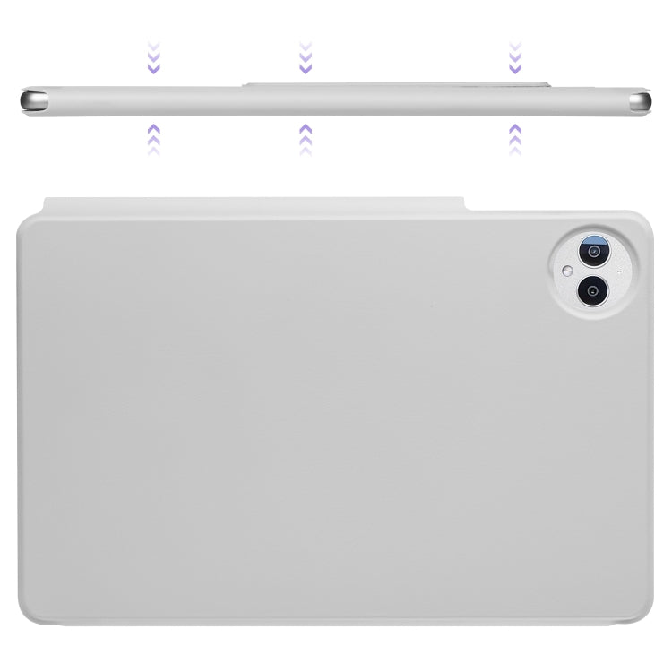 For Huawei MatePad Pro 12.2 2024 Fixed Buckle Magnetic Deformation Leather Tablet Case(Grey) - Huawei by PMC TechLife | Online Shopping South Africa | PMC TechLife | Buy Now Pay Later Mobicred