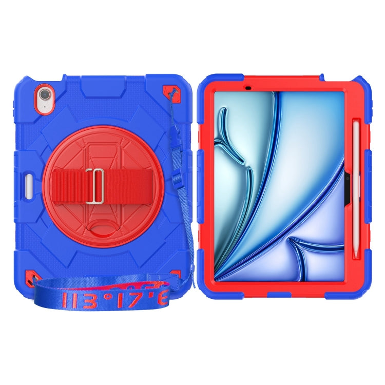 For iPad Air 11 2024 Spider Hand Grip Turntable Stand Tablet Case(Red Blue) - iPad Air 11 2024 Cases by PMC Jewellery | Online Shopping South Africa | PMC Jewellery | Buy Now Pay Later Mobicred